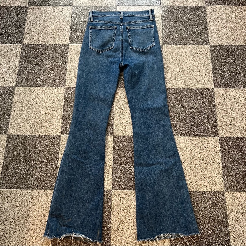 🌸3/$30 LOFT Women's Blue The Slim Flare Jeans- Size 00 - Picture 3 of 10